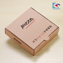boîte de emballage ondulé de pizza de conception personnalisée avec logo
